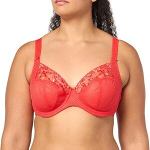Elomi Women’s Charley Plunge Bra: Floral Embroidery, Low Plunge
